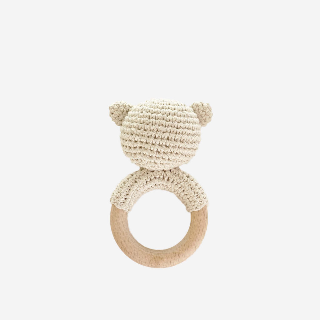 Teether Bear Cotton Rattle Baby Newborn Gift Toy