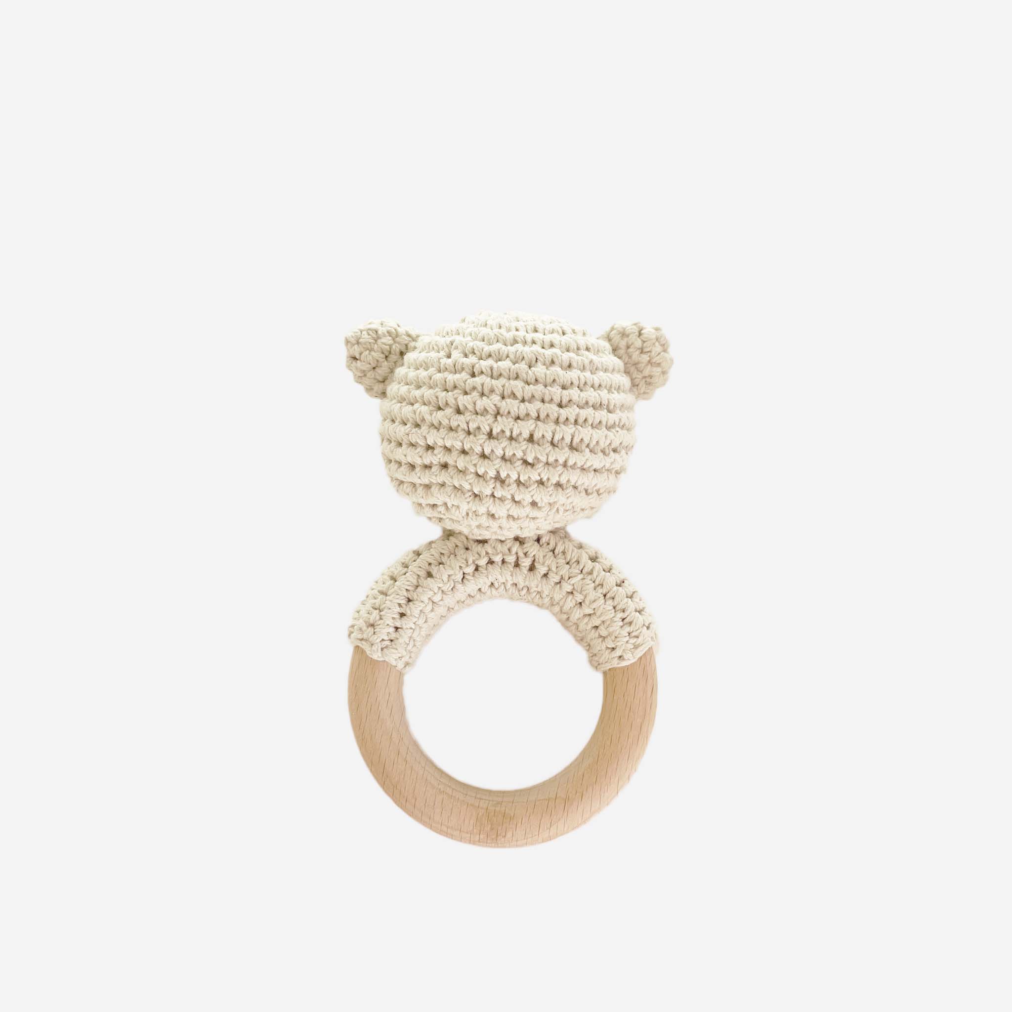 Teether Bear Cotton Rattle Baby Newborn Gift Toy