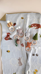 Teether Bee Cotton Crochet Rattle Spring Summer Baby Toy