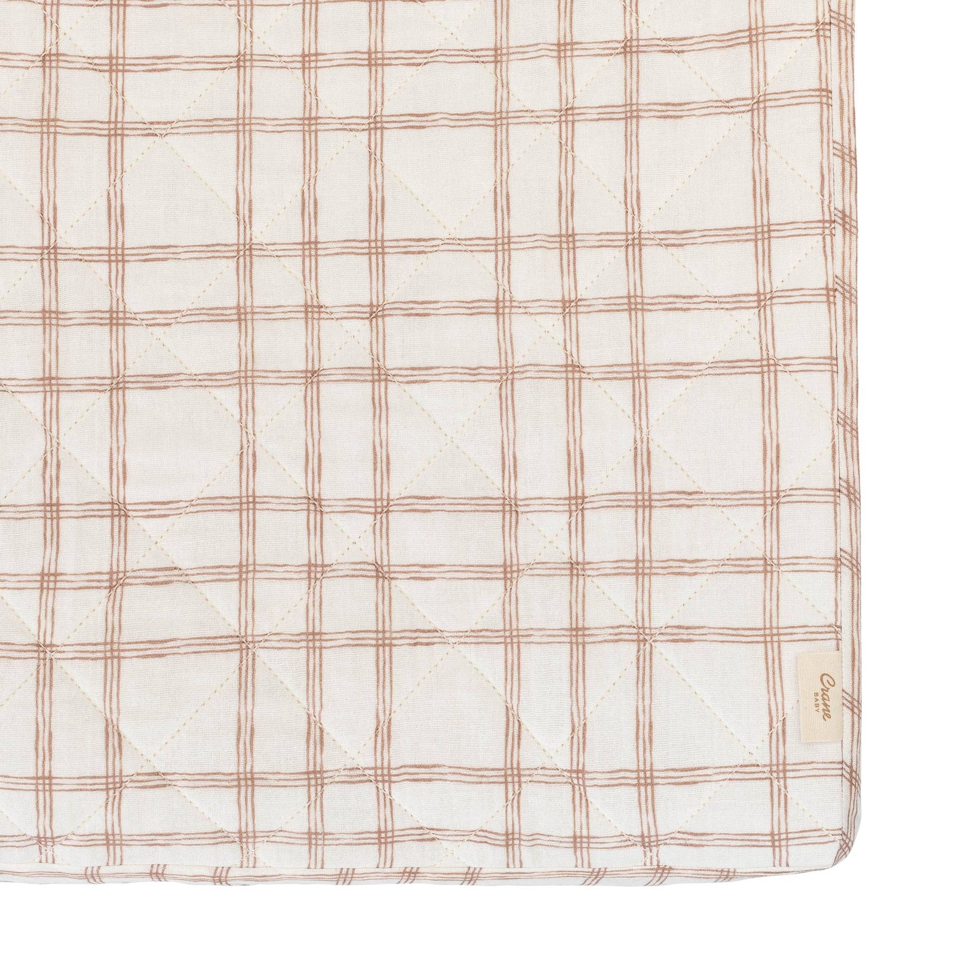 Charlie Farmhouse Quilted Plaid Change Pad Cover