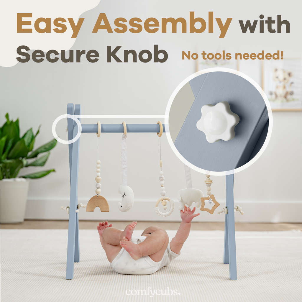 Wooden Baby Play Gym, Baby Activity Gym by Comfy Cubs