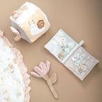 Violet Floral Plush Baby Rattle Toy