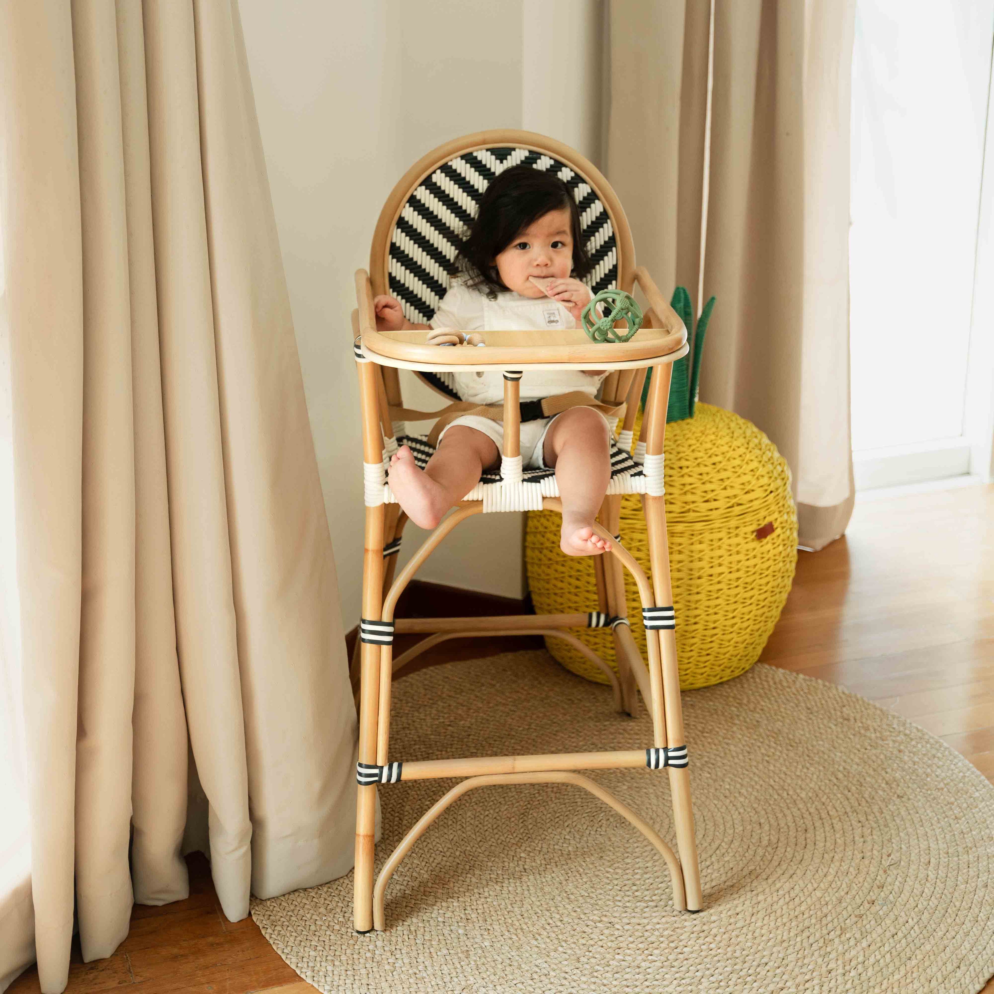 Handcrafted - Tumbuh Kids High Chair - Rattan Wicker