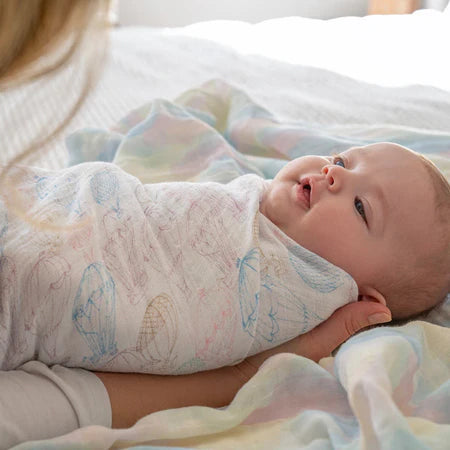 Essentials Cotton Muslin Swaddle Blanket 2 Pack- Above the Clouds