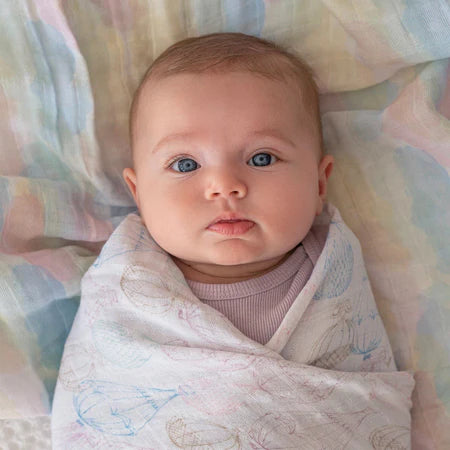 Essentials Cotton Muslin Swaddle Blanket 2 Pack- Above the Clouds
