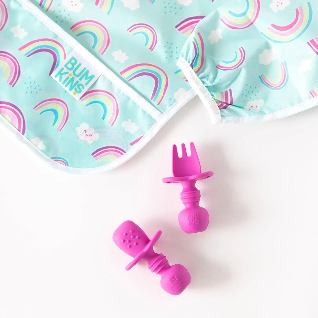 Sleeved Bib: Rainbows