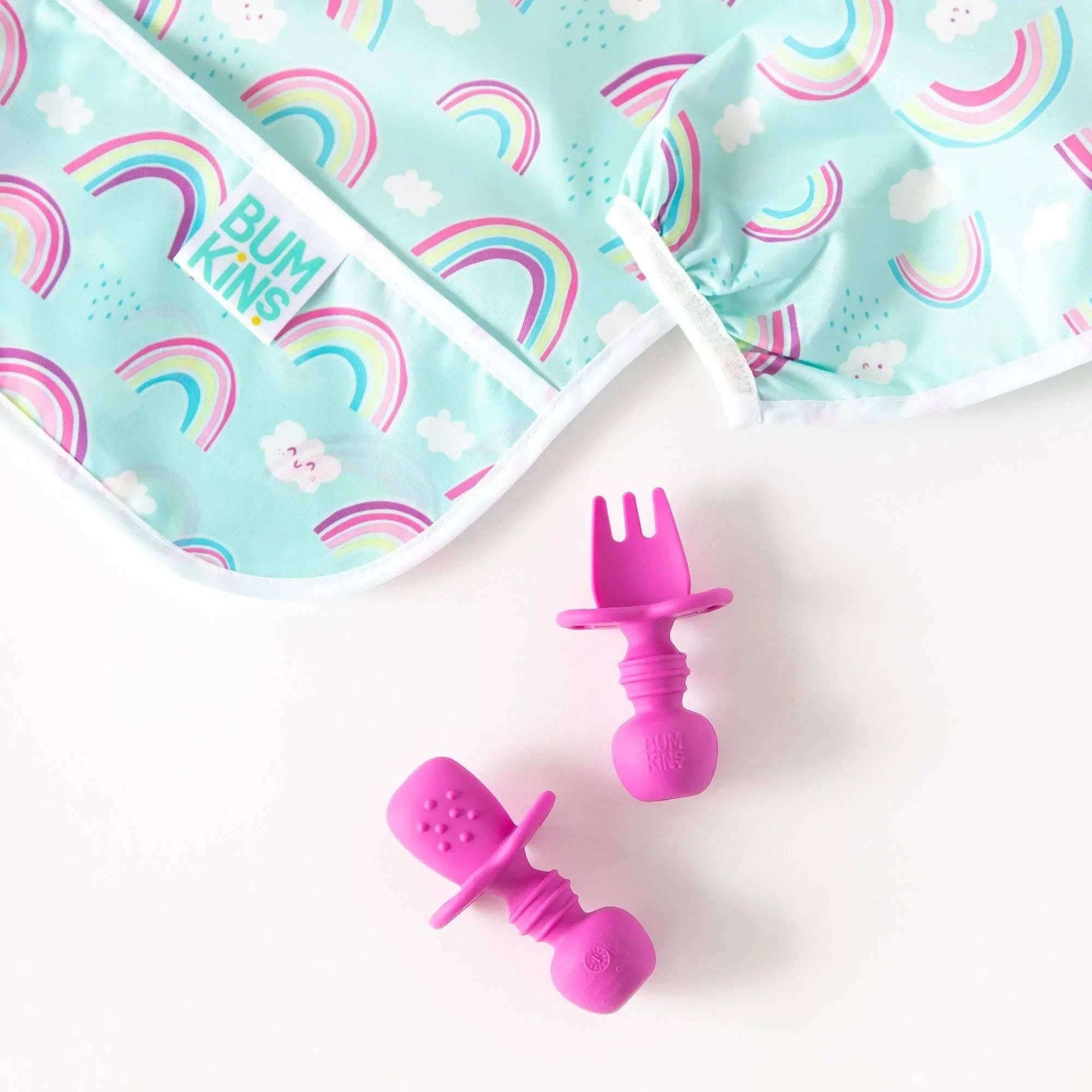 Sleeved Bib: Rainbows