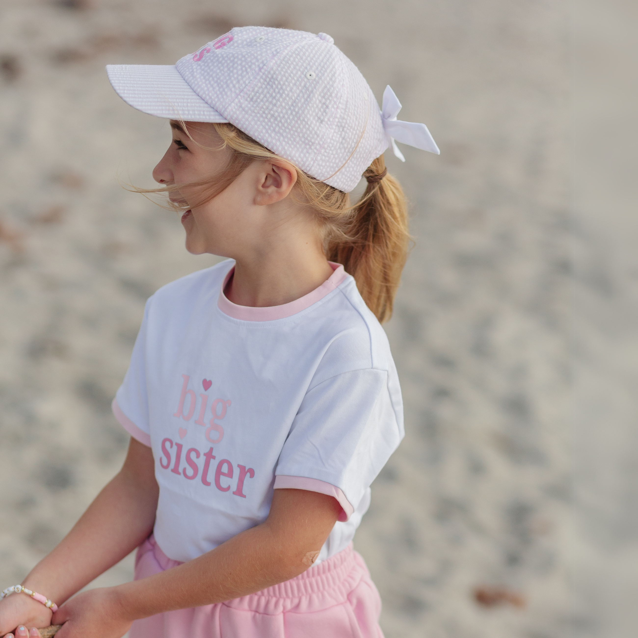 Big Sis Bow Baseball Hat (Baby, Youth)