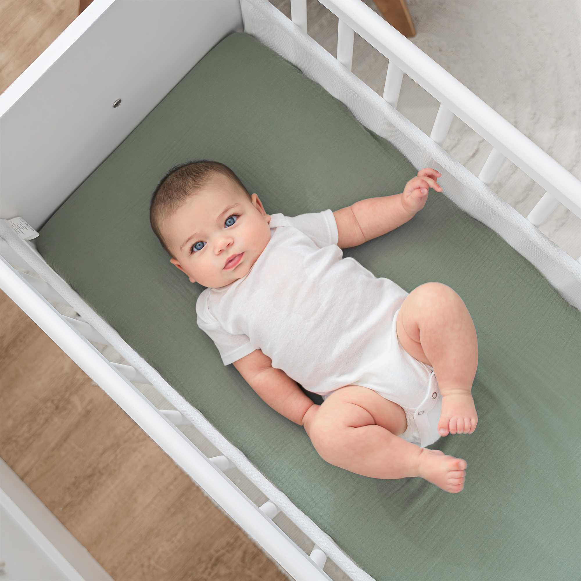 Wooden Bedside Bassinet Sleeper for Babies by Comfy Cubs