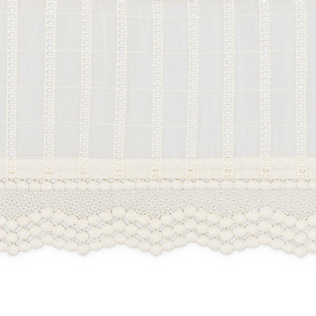 Off-White Lace Scallop Crib Skirt
