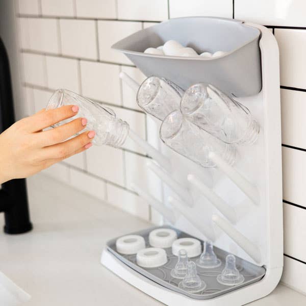 Gray Vertical Bottle Drying Rack