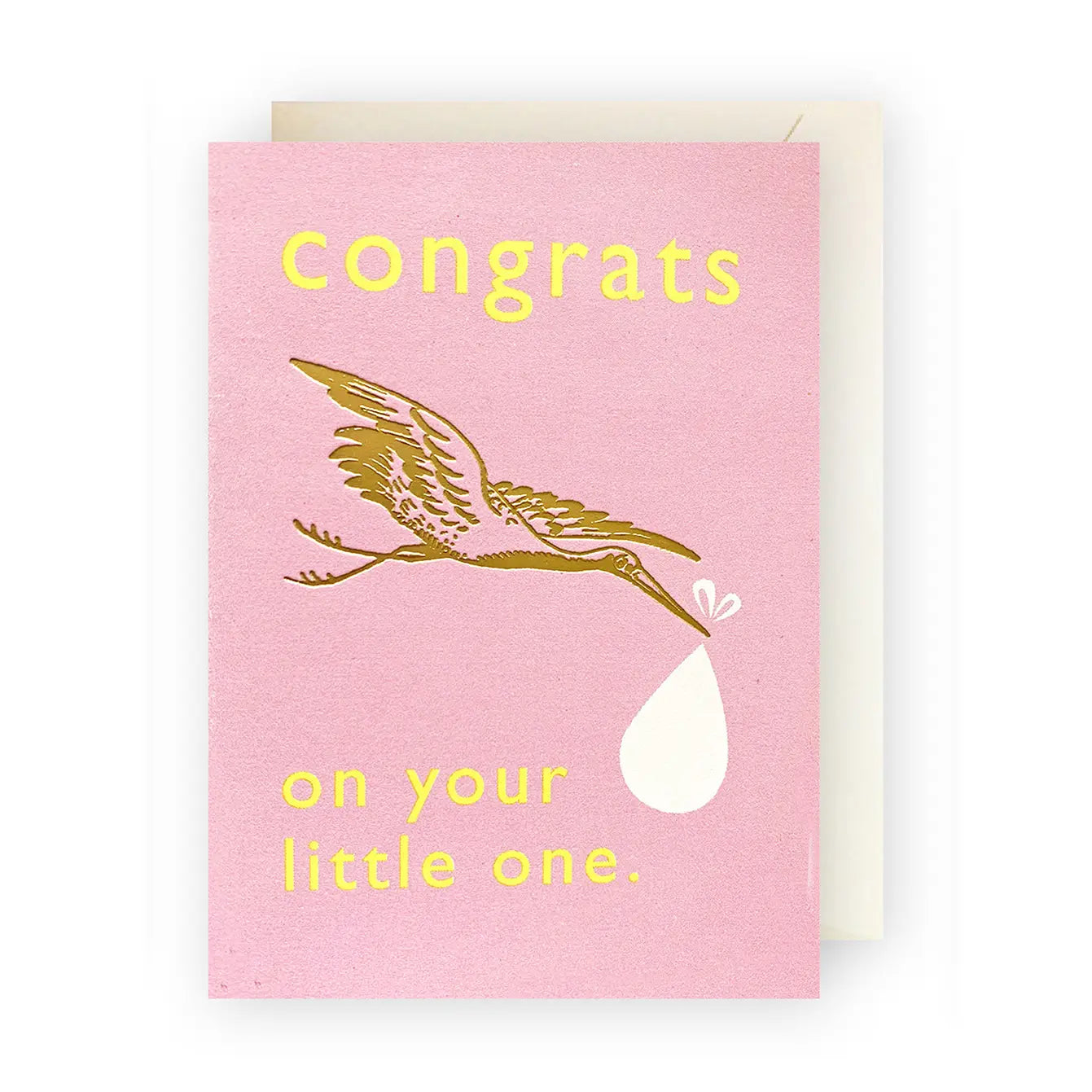 Baby Girl Stork Enclosure Card