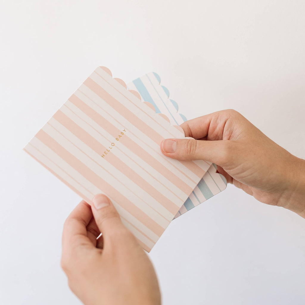 Baby Stripes Pink Card