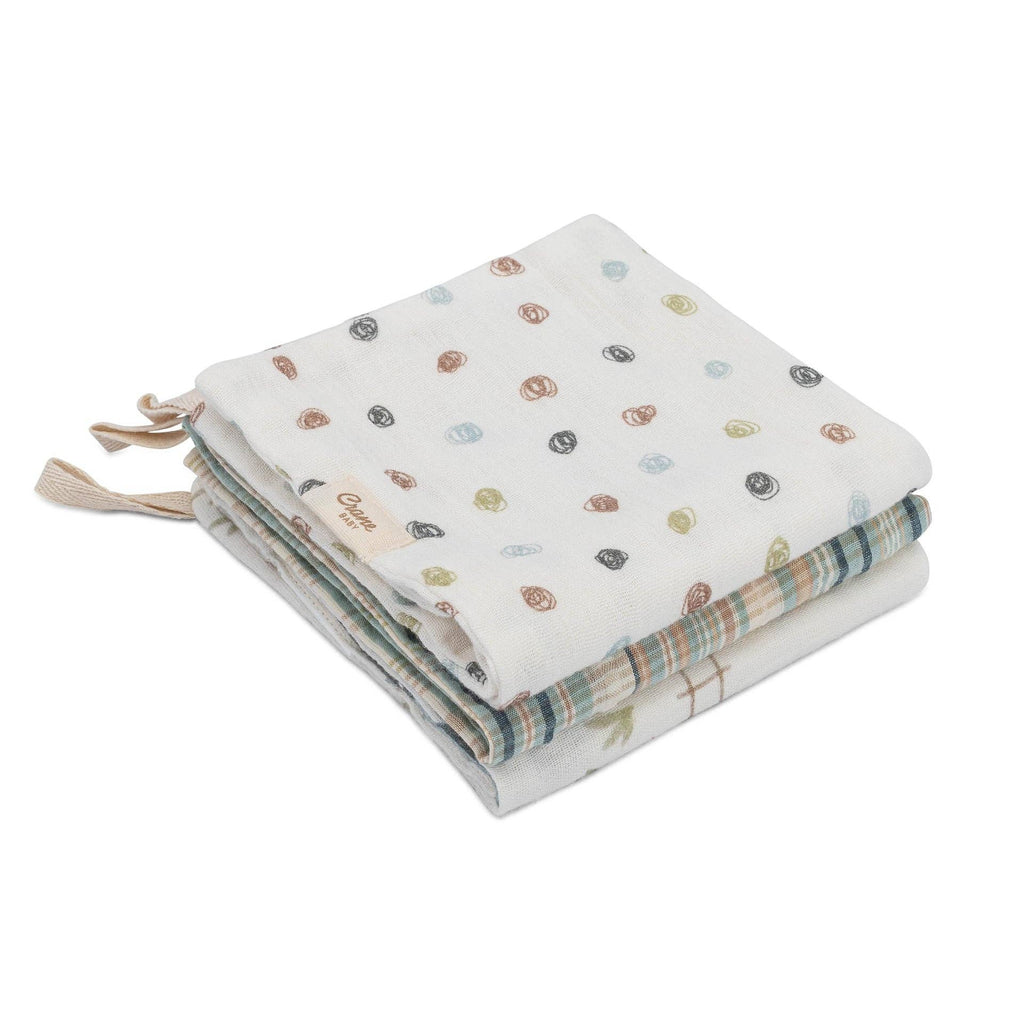 Charlie Farmhouse Tractor Hooded Towel/Wash Cloth Set