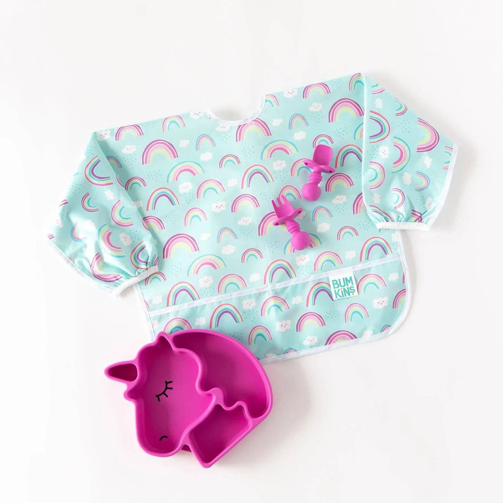 Sleeved Bib: Rainbows