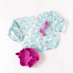 Sleeved Bib: Rainbows