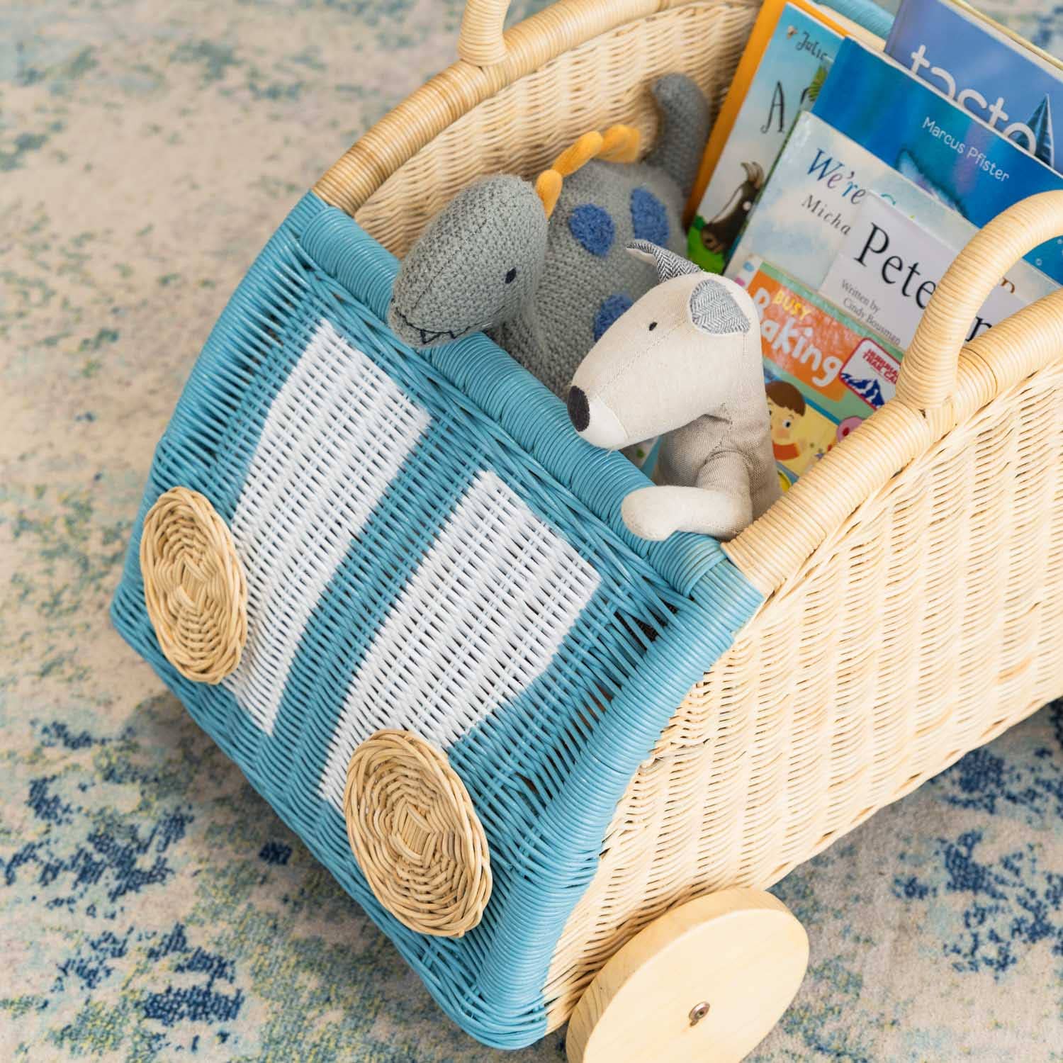 Handcrafted - Archie Storage Wagon - Rattan Wicker