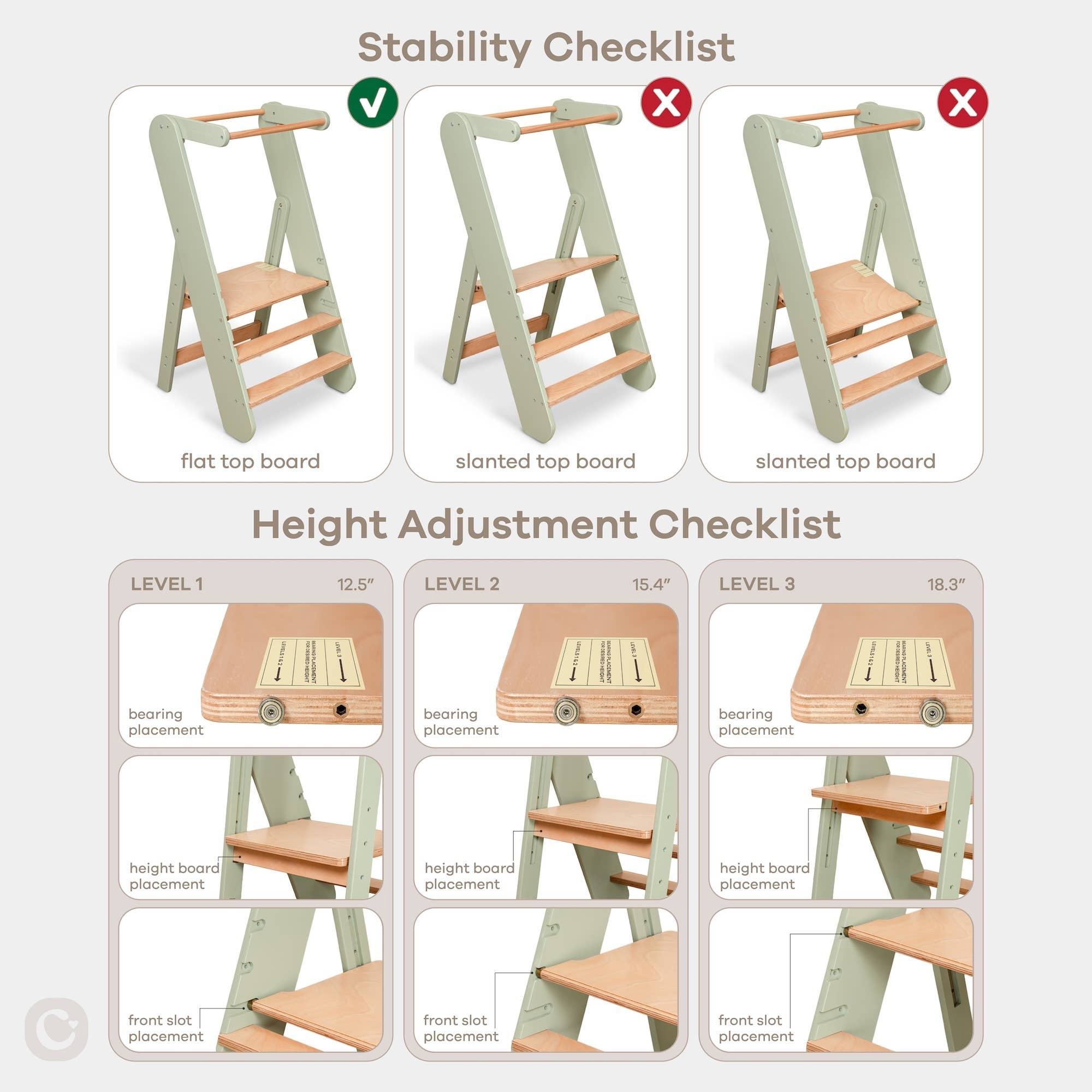 Kids Step Stool for Ages 3+ by Comfy Cubs