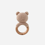 Teether Bear Brown Baby Newborn Toy Rattle