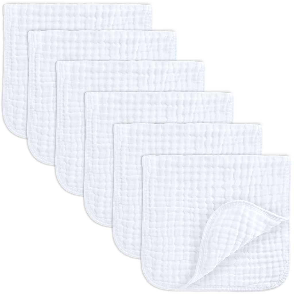 Baby Burp Cloths - 100% Muslin Cotton by Comfy Cubs