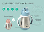 BEABA Stainless Steel Straw Sippy Cup - Rain