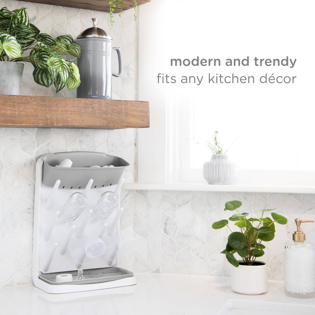Gray Vertical Bottle Drying Rack