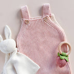 Teether Strawberry Pink Crochet Rattle Baby Toy Spring
