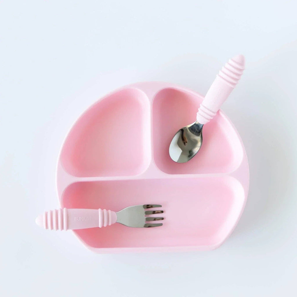 Silicone Grip Dish: Pink