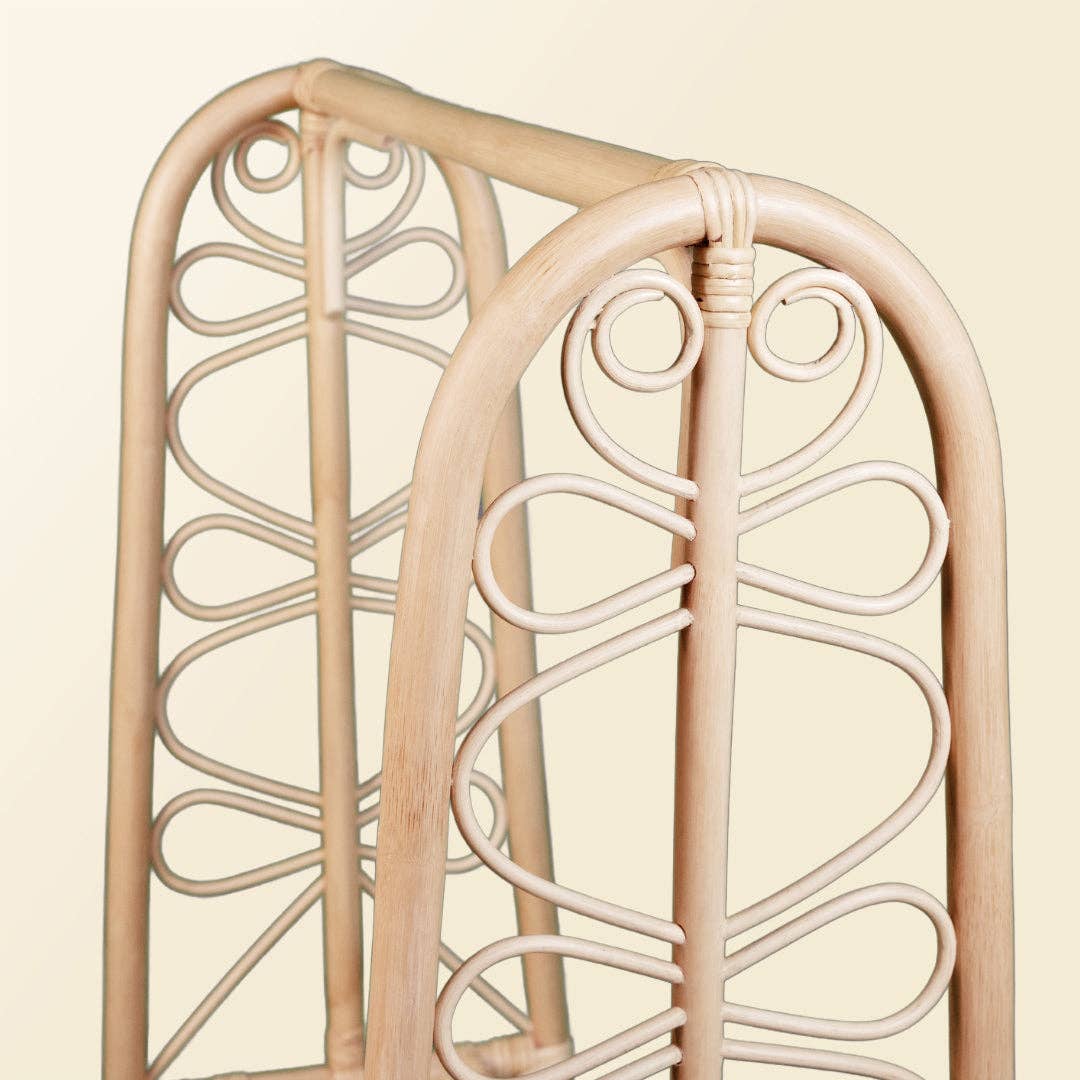 Handcrafted - Belle Kids Clothing Rack - Rattan Wicker