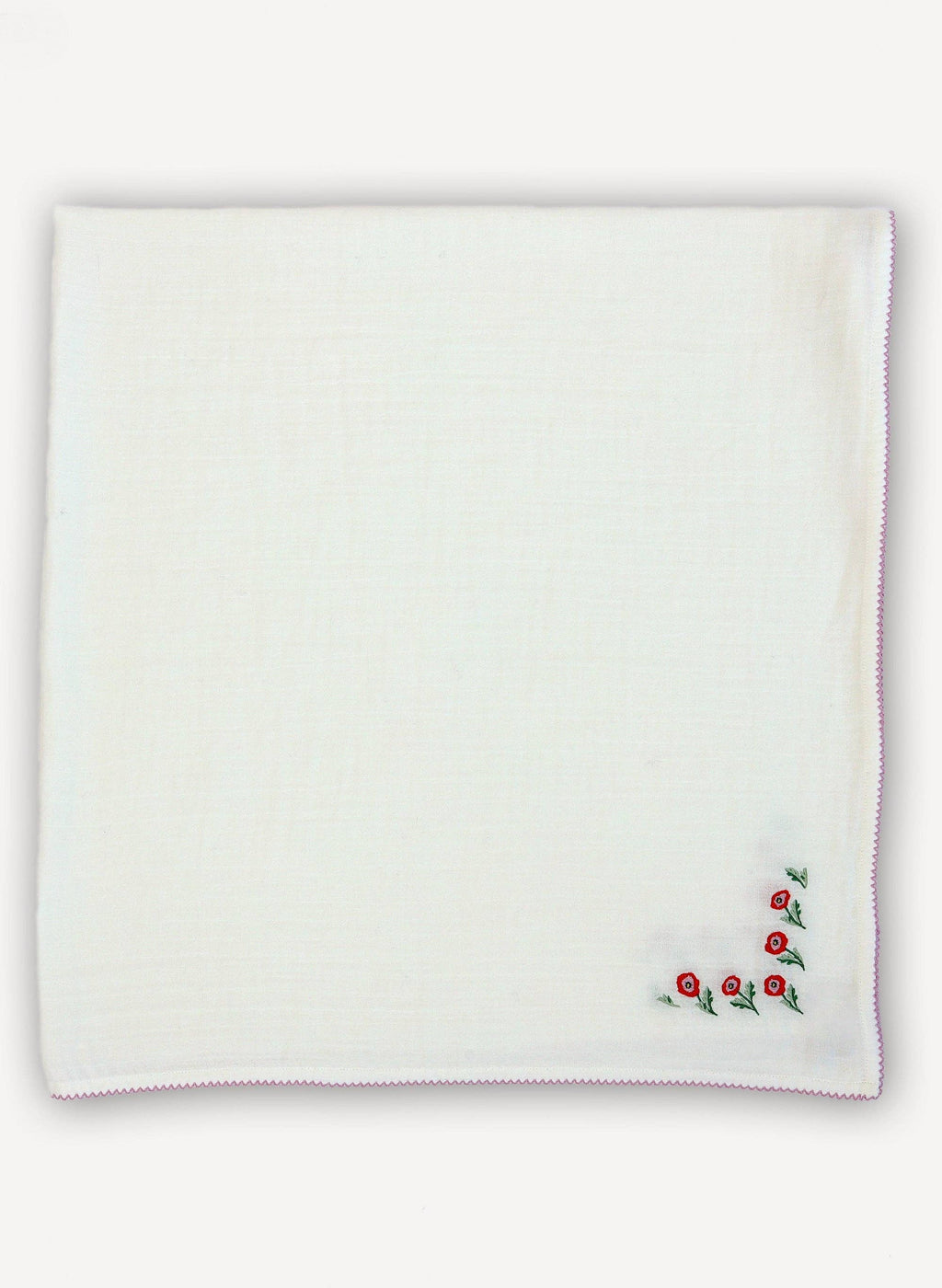 Poppy Embroidered Shawl Blanket