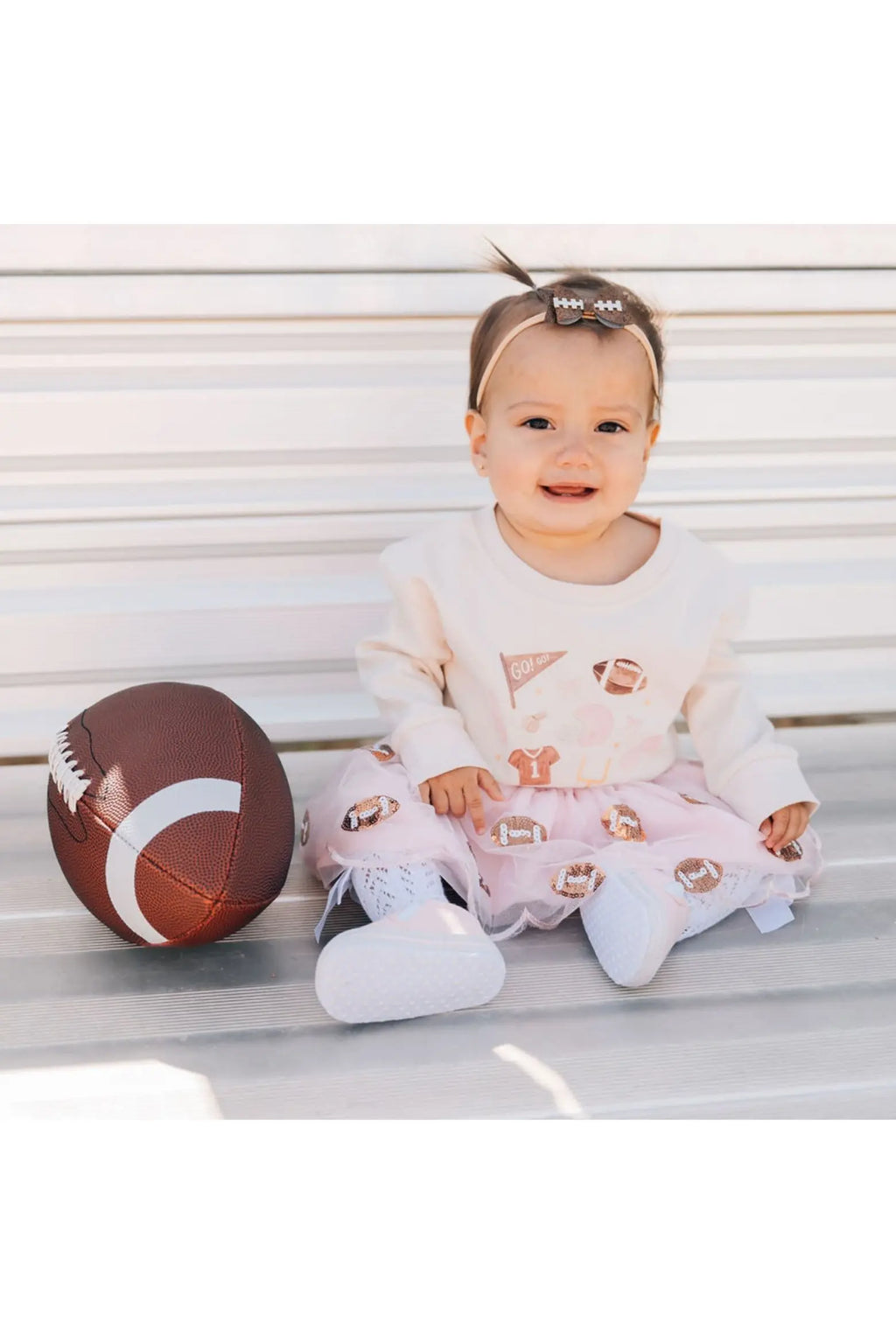 Game Day Glitter Bow Baby Headband