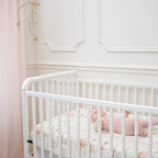 Violet Floral 100% Cotton Sateen Fitted Crib Sheet