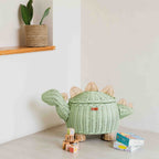 Handcrafted- Dinosaur Storage Basket (Large) -Rattan Wicker