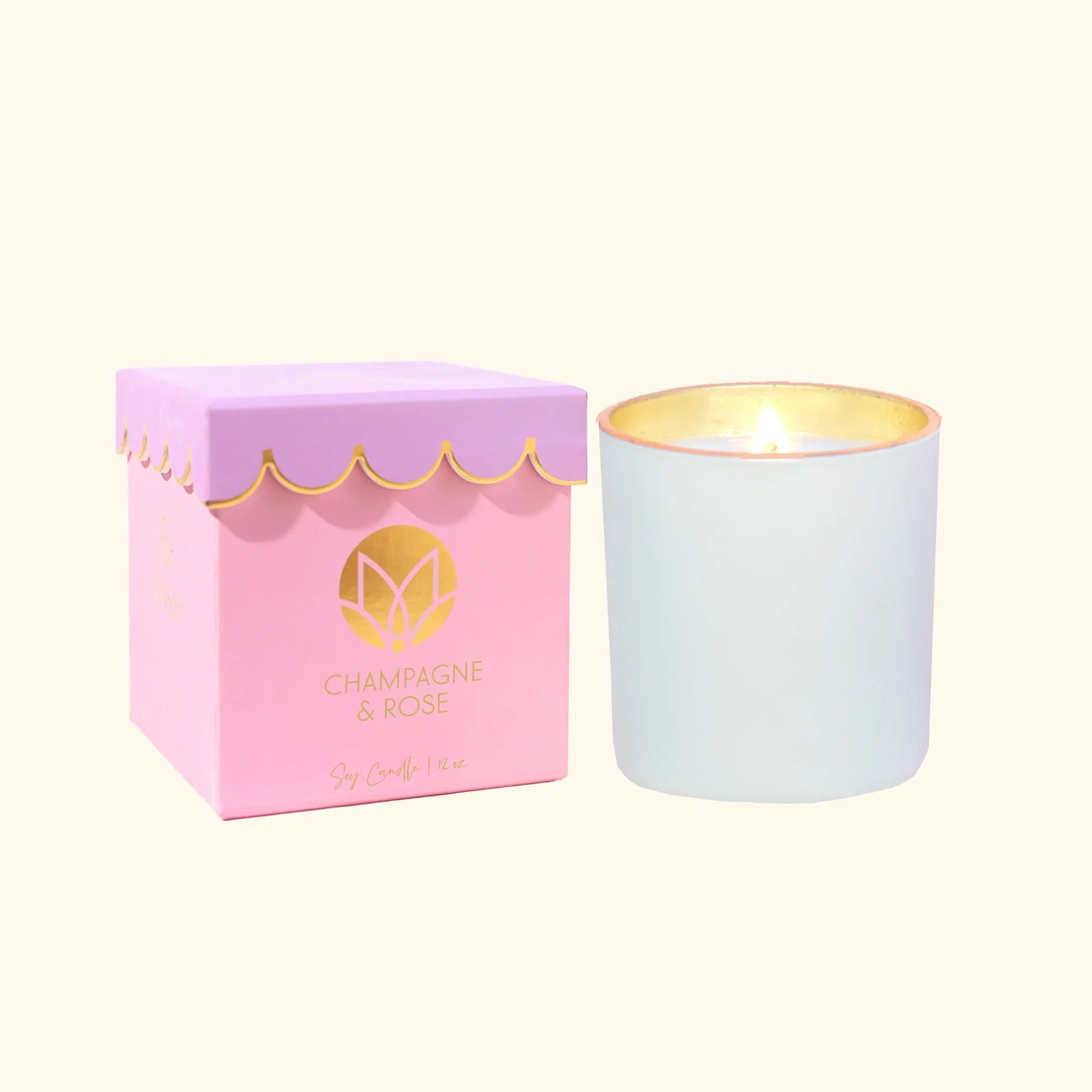 Champagne and Rose Soy Candle