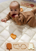 Silicone Puzzle on Wooden Plate- Jungle