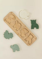 Silicone Puzzle on Wooden Plate- Savana