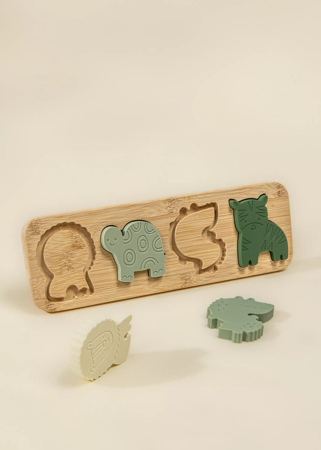 Silicone Puzzle on Wooden Plate- Savana