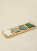 Silicone Puzzle on Wooden Plate- Savana