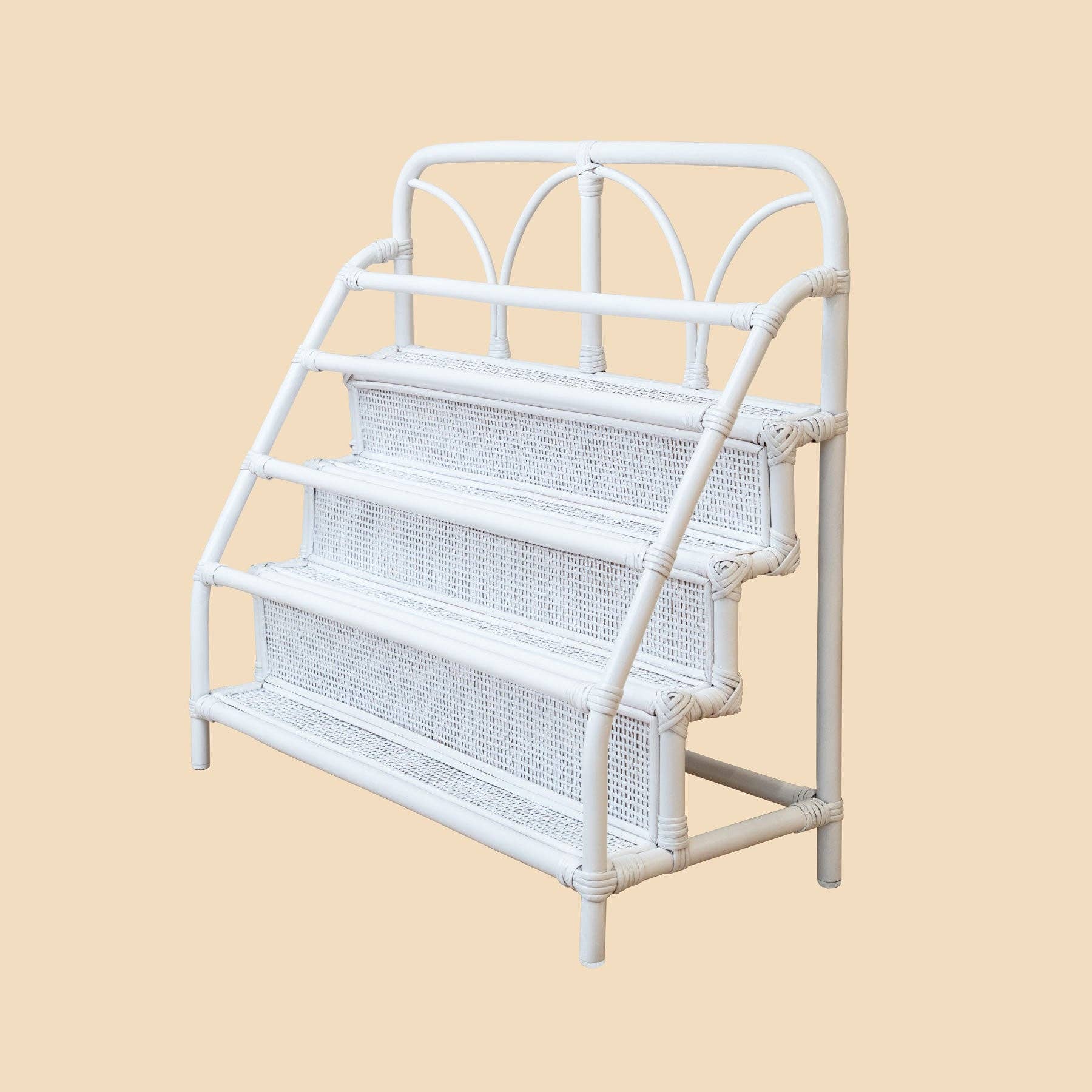 Handcrafted- Elena Kids Montessori Bookshelf (White) -Rattan