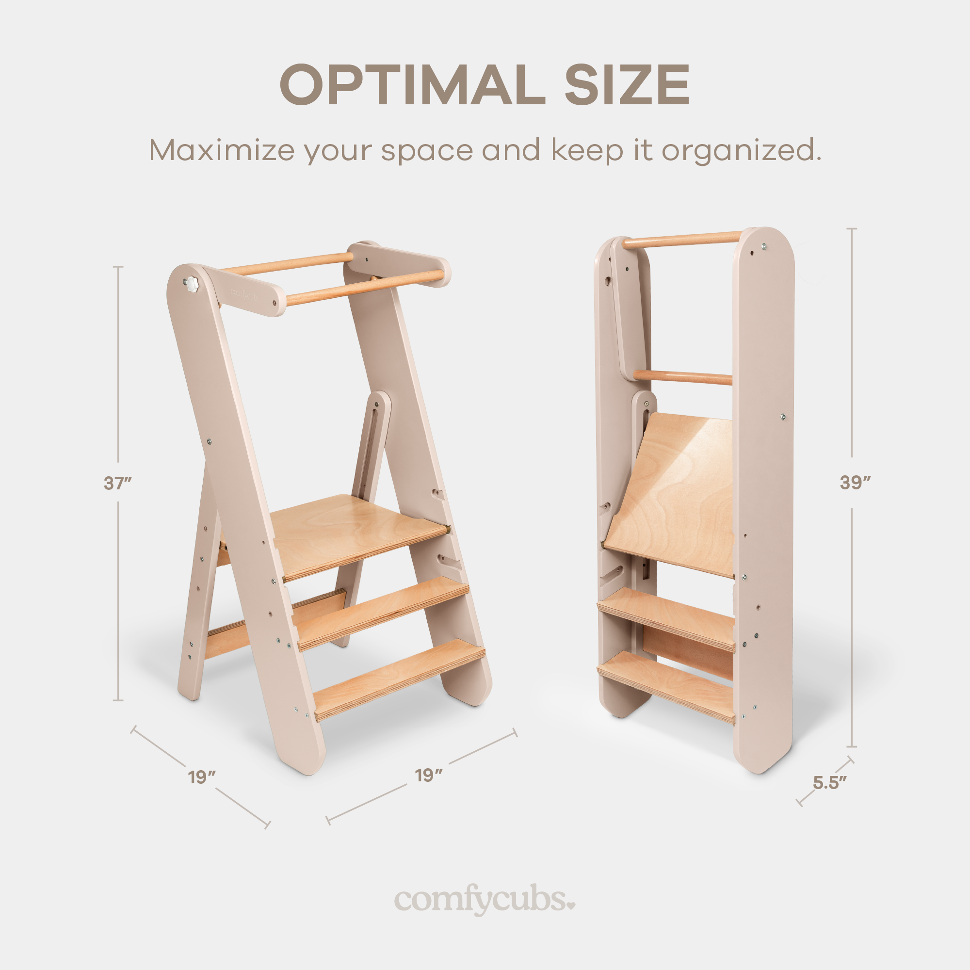 Kids Step Stool for Ages 3+ by Comfy Cubs