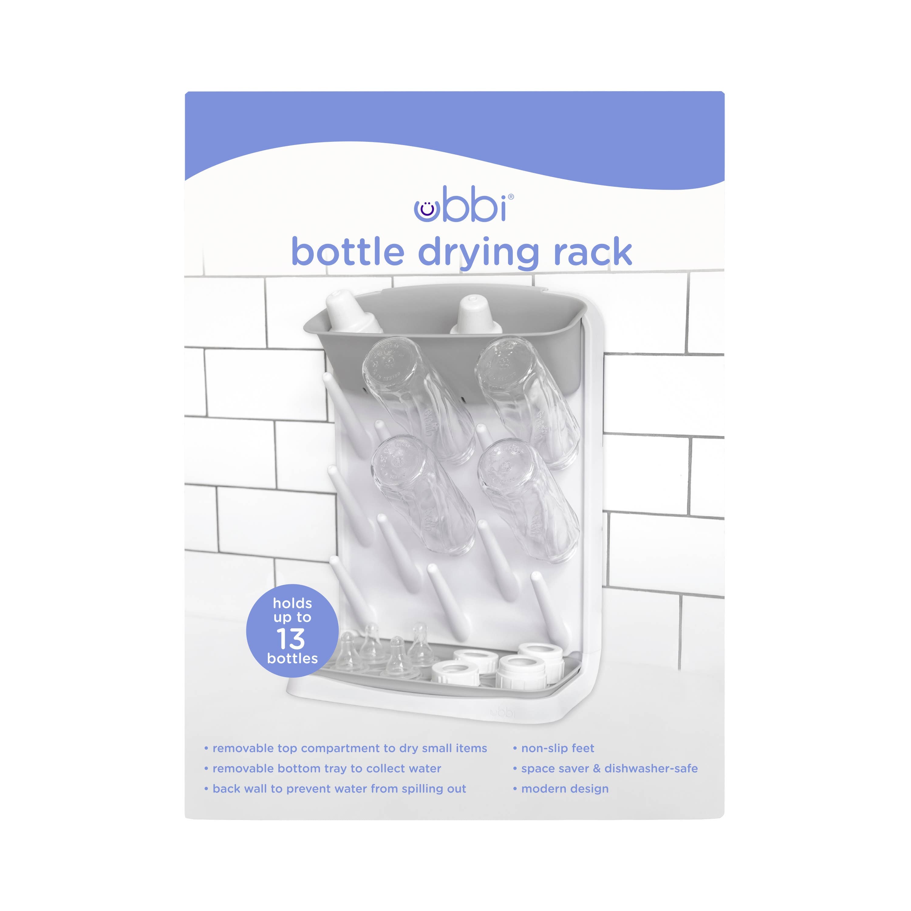 Gray Vertical Bottle Drying Rack