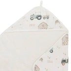 Charlie Farmhouse Tractor Hooded Towel/Wash Cloth Set