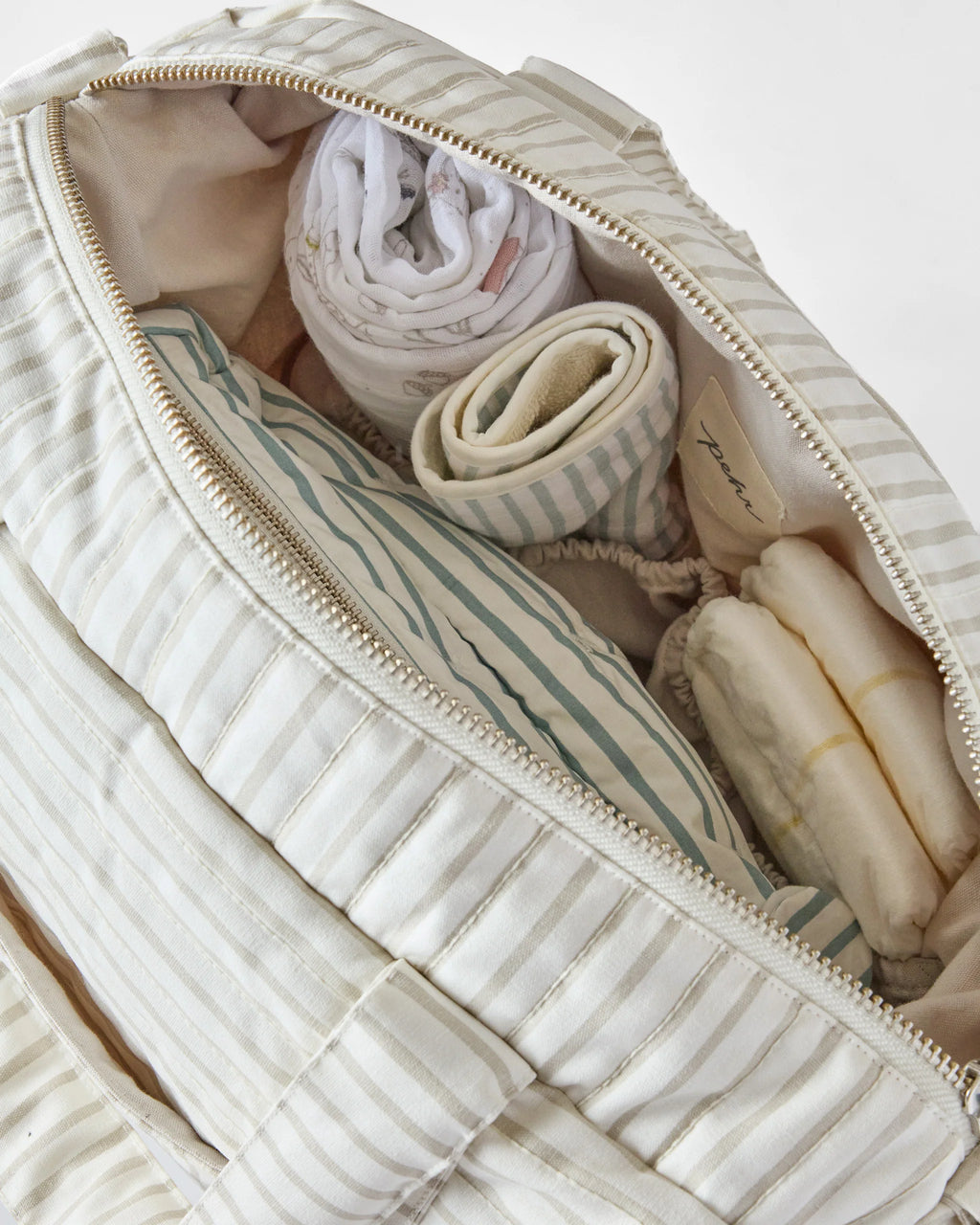 Weekender Bag- Stripes Away Pebble Grey