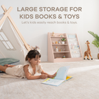 Kids Montessori Book Shelf, Shelves for Toys by Comfy Cubs