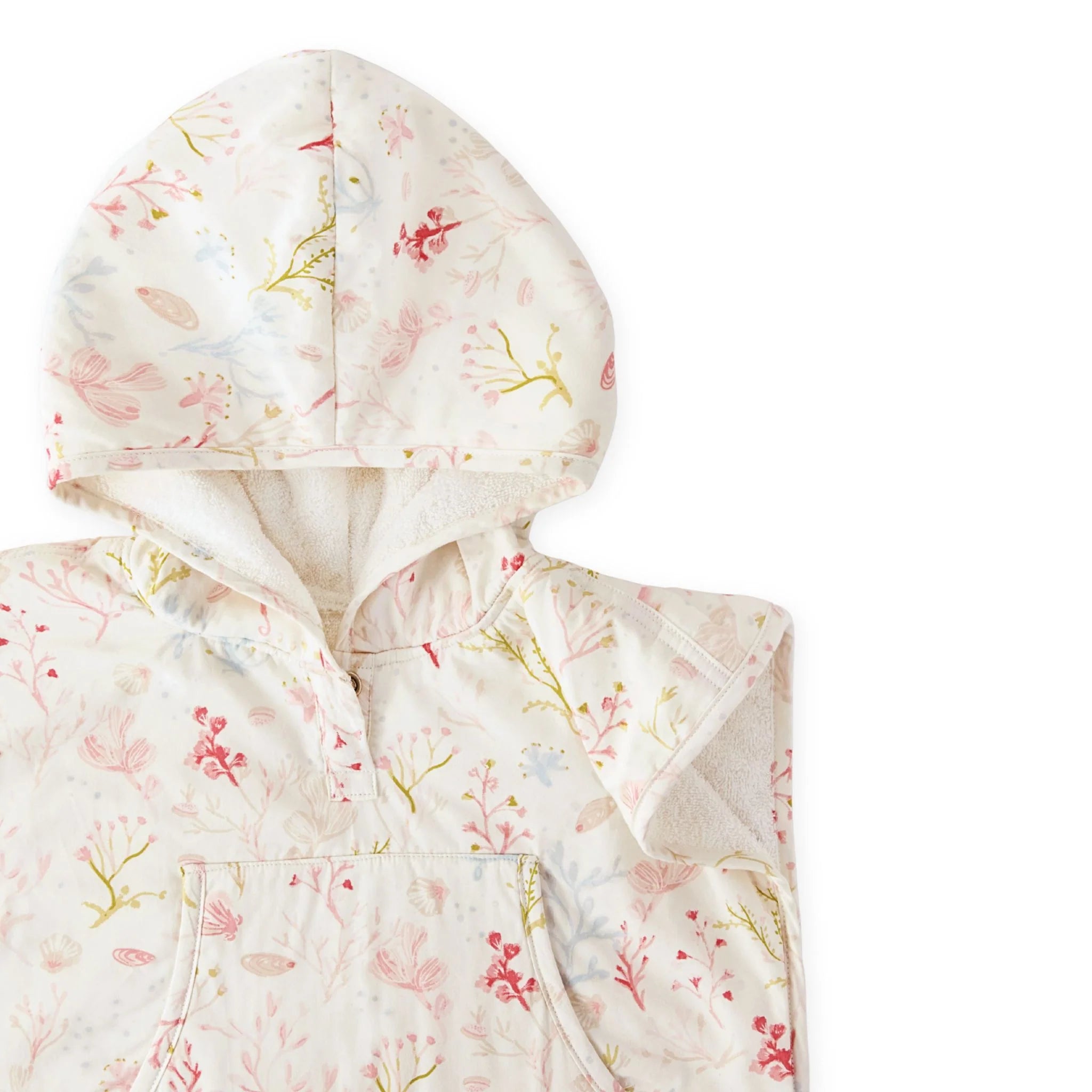 Hooded Poncho Towel- Sea Bloom