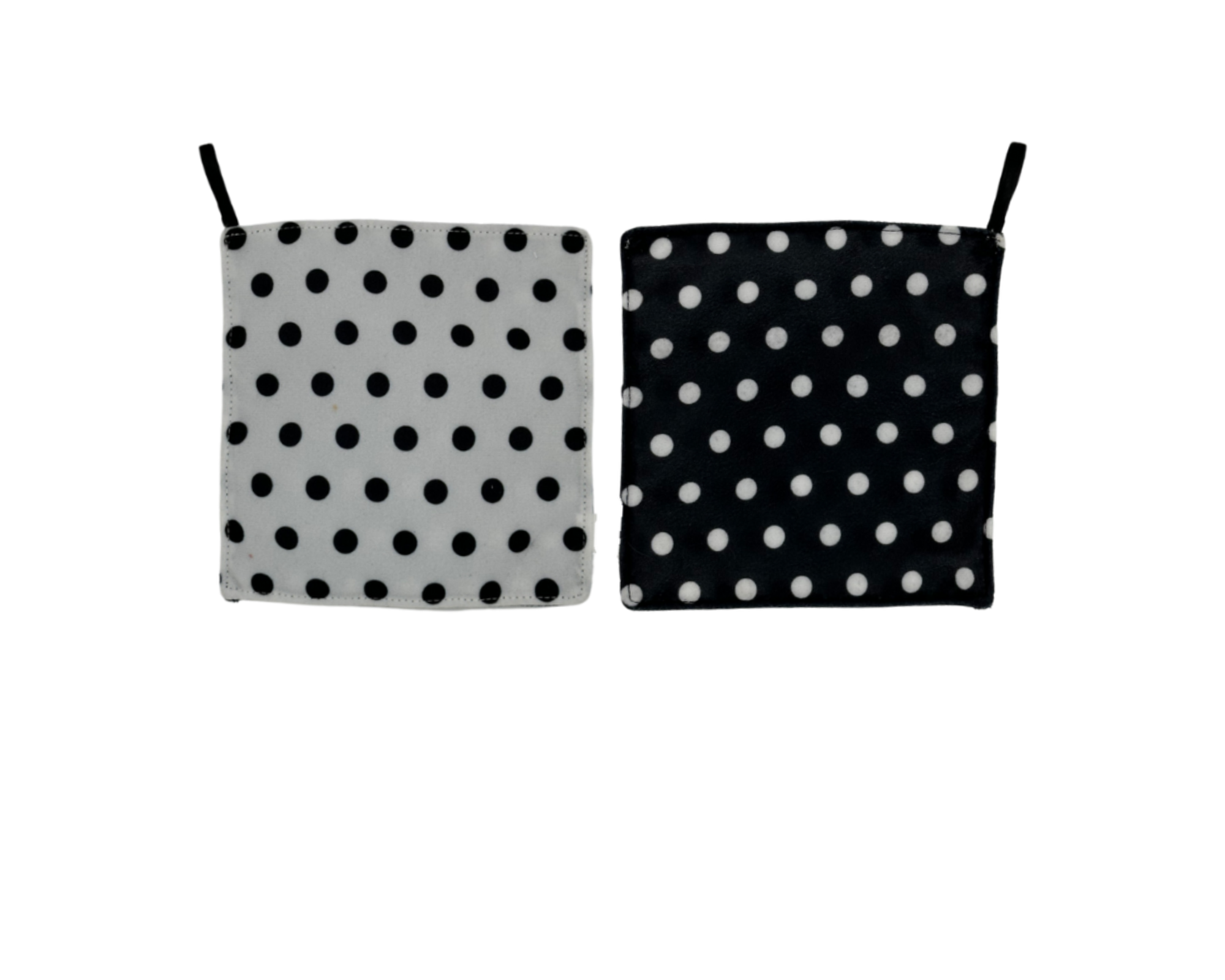 White & Black Dots Baby Paper with loop