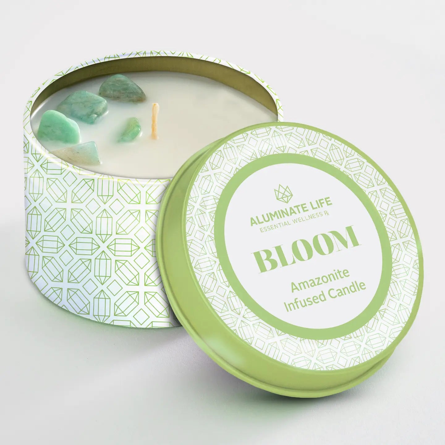 Bloom Crystal Candle Travel Tin- Hope, Growth, and Joy- 4oz