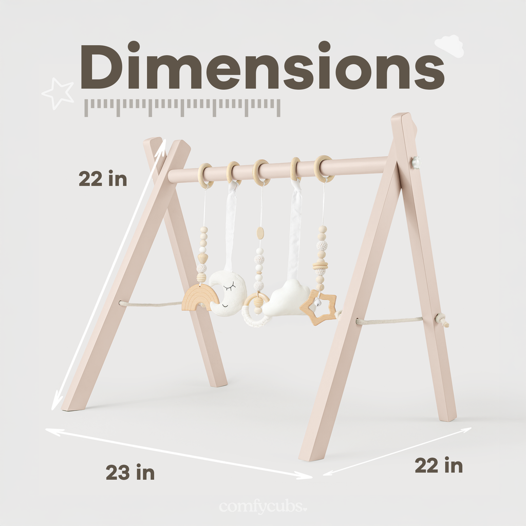Wooden Baby Play Gym, Baby Activity Gym by Comfy Cubs