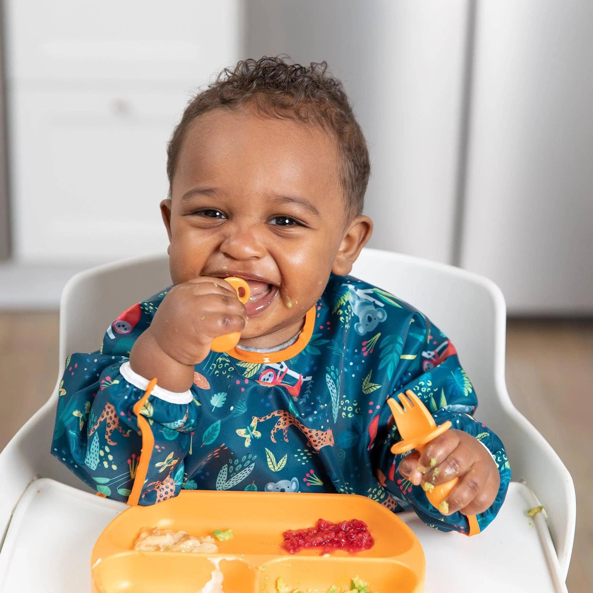 Sleeved Bib: Jungle