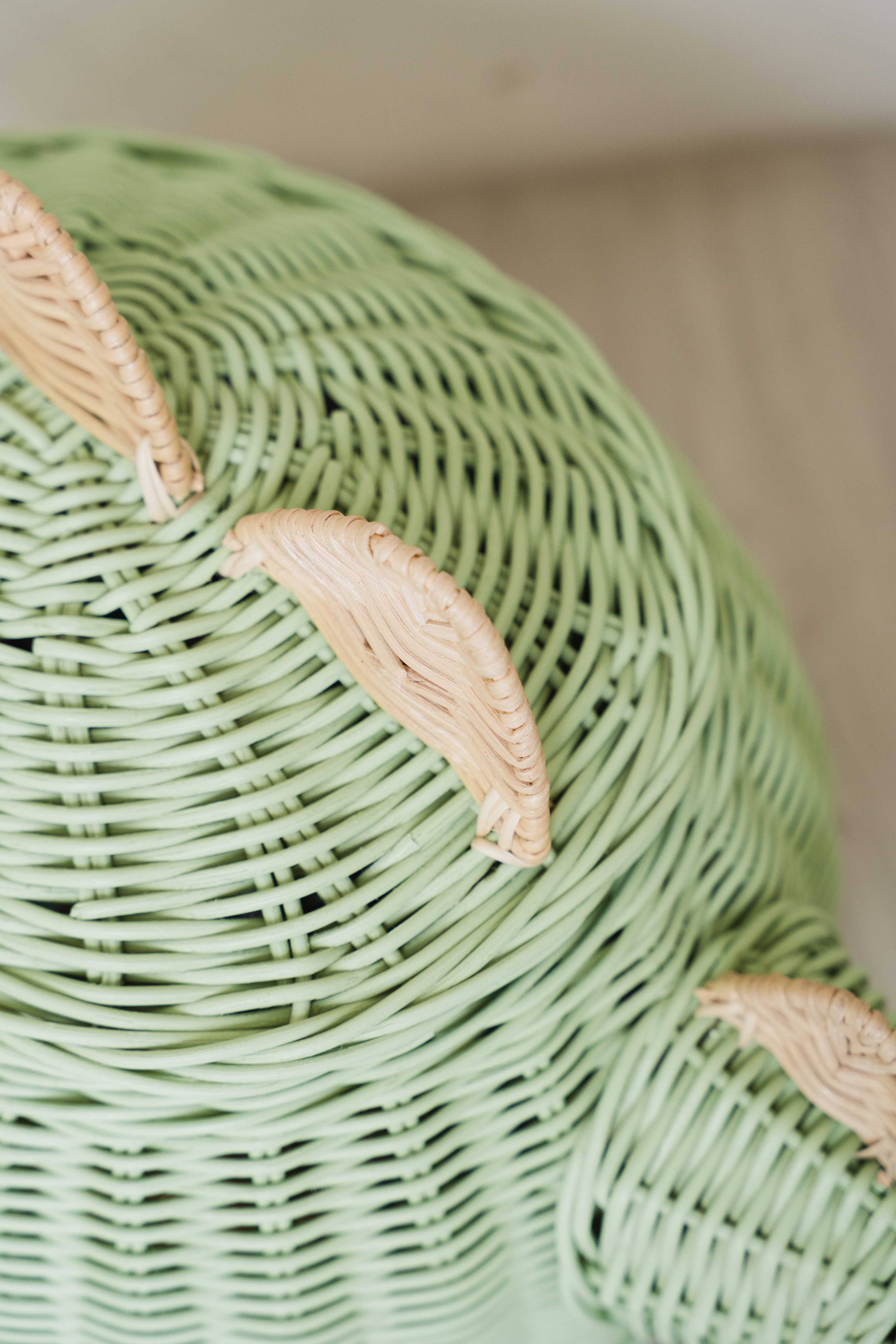 Handcrafted- Dinosaur Storage Basket (Large) -Rattan Wicker